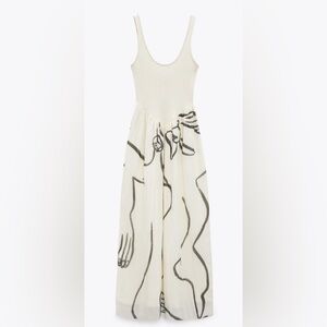 Zara Dina BUKVA Women’s Med Crème & Black Maxi Dress Small